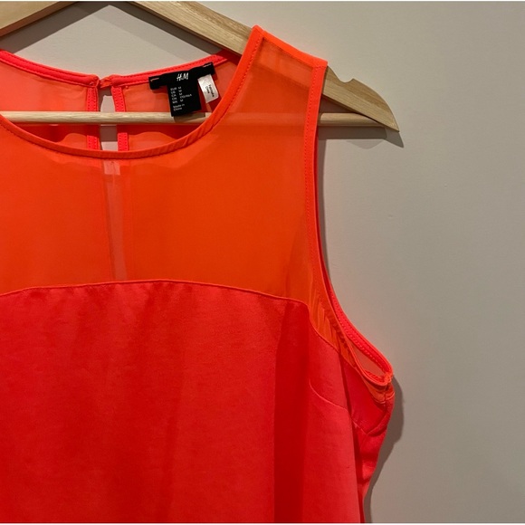 Coral Tank with Mesh Detail - Picture 2 of 3